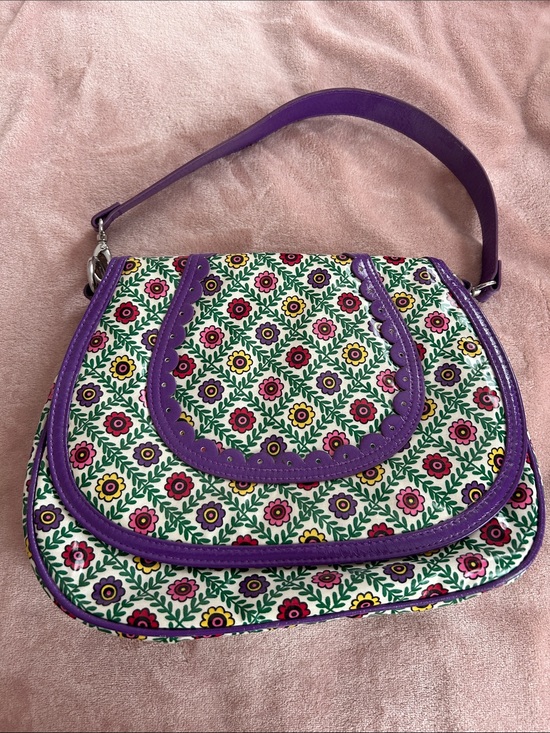 Handbags - Frill by Vera Bradley Purple Floral Print Shoulder Bag